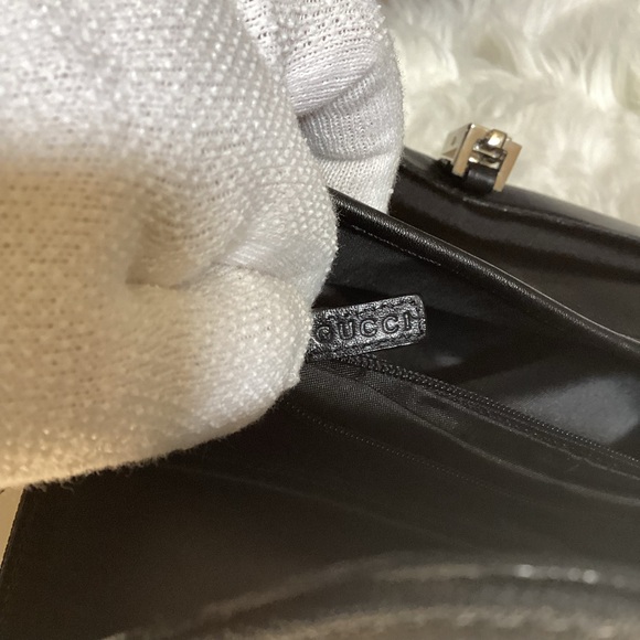 GUCCI Shoulder Bag 001 3824 leather Black SilverMetal Jackie - Picture 13 of 16